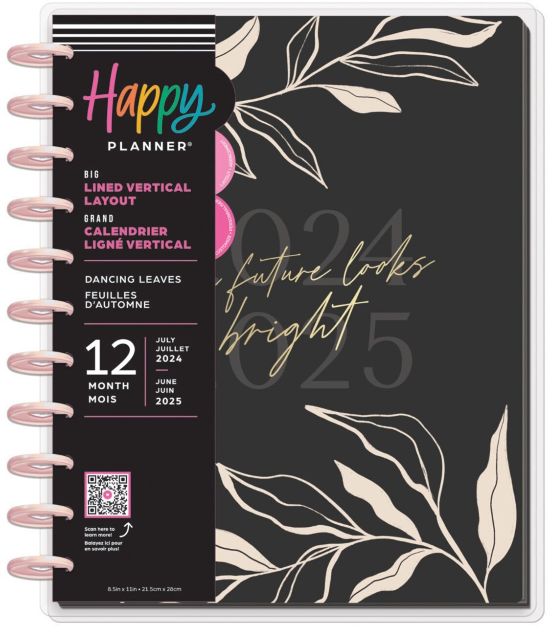 Happy Planner Big 12-Month Planner-Dancing Leaves; July'24 - June '25